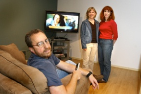 Bainbridge’s Visual Apex sells audio and video equipment online. Employees Dave Marchetti