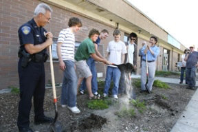 Students and officials broke ground at BHS on Thursday.