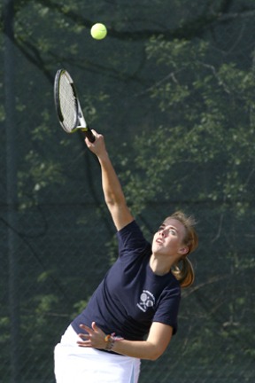 Brooke Shorett serves one up.