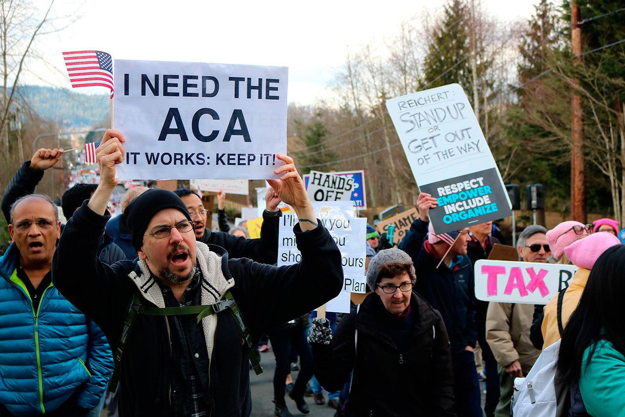 Elsewhere in Washington: Affordable Care Act, immigration headline concerns of 1,000 anti-Reichert protesters