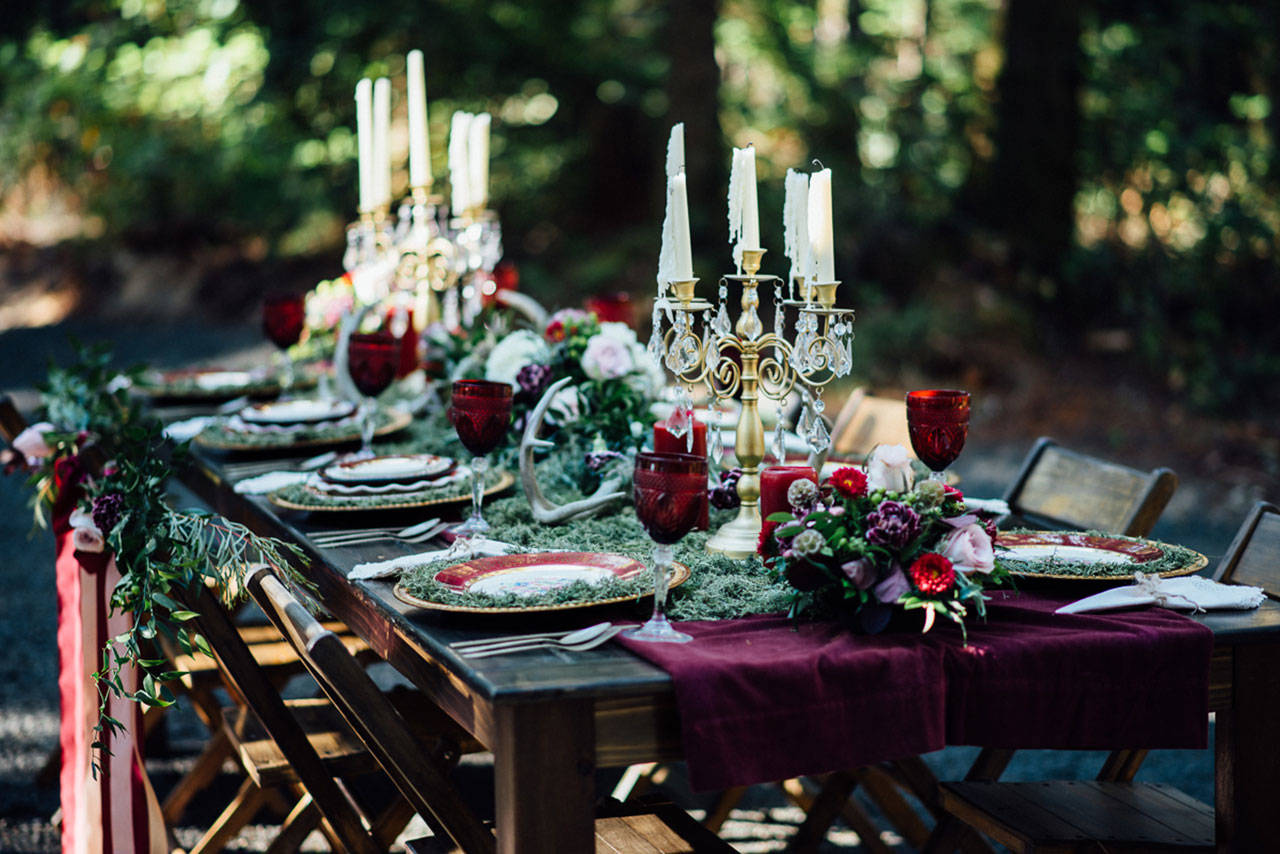 Tables can give the event that woodsy feel | 2017 Kitsap Wedding Guide