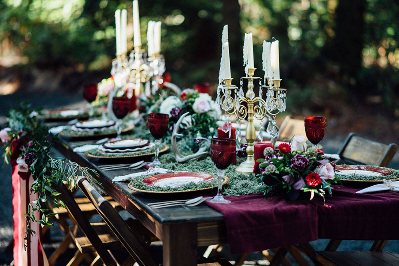 Tables can give the event that woodsy feel | 2017 Kitsap Wedding Guide