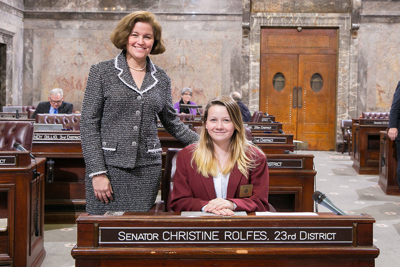 WMS student serves as page in Washington State Senate