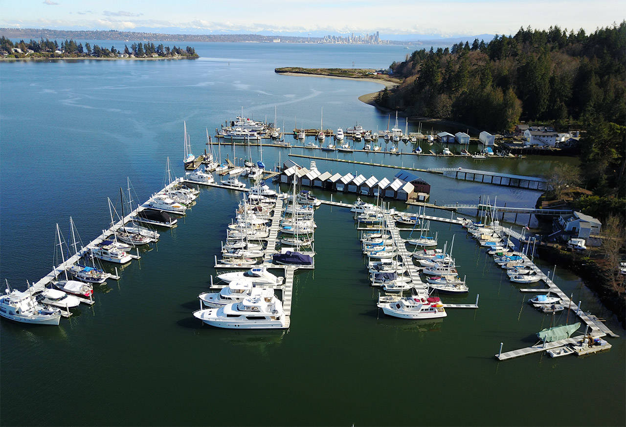 Photo courtesy of Jim Hough | Eagle Harbor Marina’s recently completed rebuild made it the most technologically advanced marina in the county.