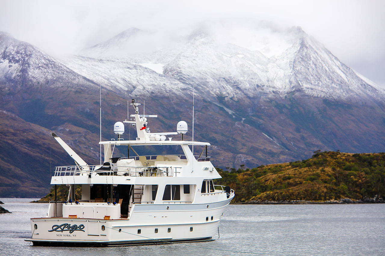 Andrew Ulitsky photo | The Argo, on which Bainbridge Islanders Andrew Ulitsky and Paul Hawran recently rounded Cape Horn, a trip often described as the nautical equivalent of climbing Mt. Everest.