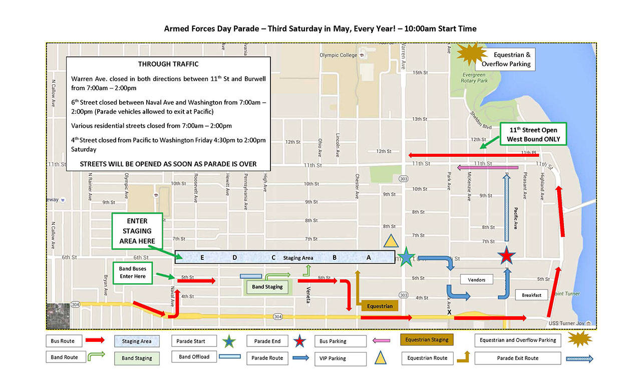 2017 Armed Forces Day Parade Route | Armed Forces 2017 Festival Guide