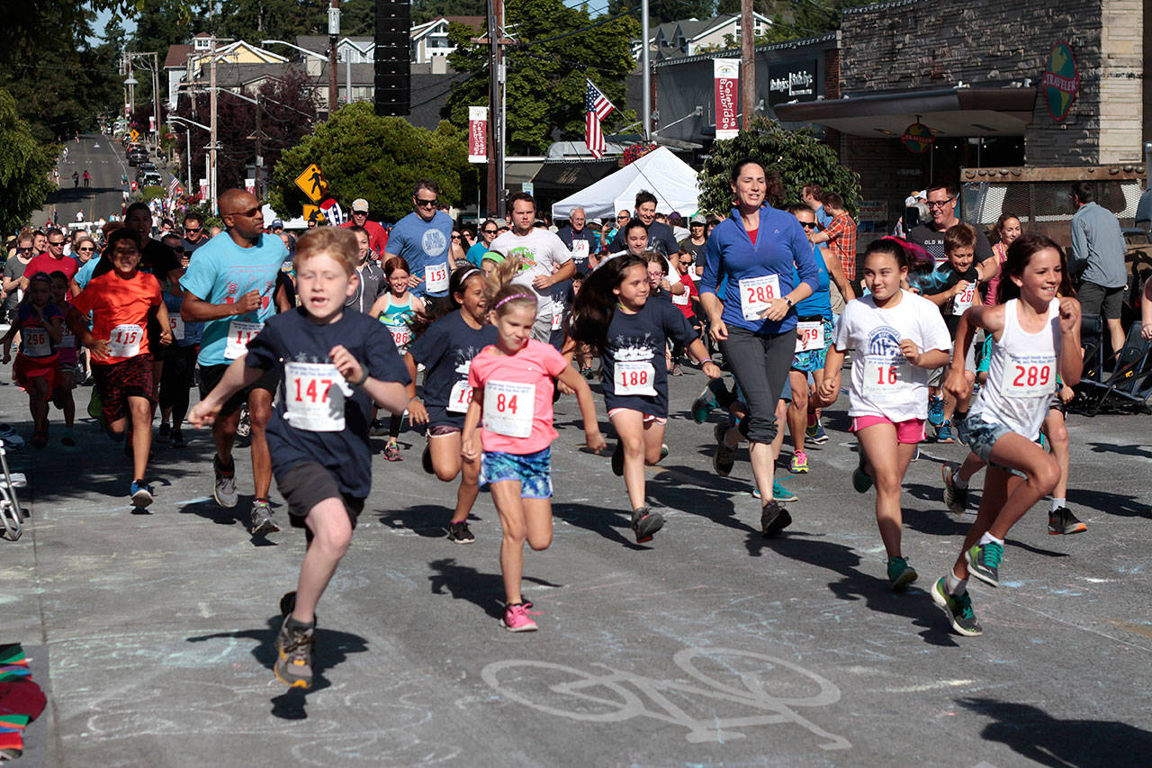 Luciano Marano | Bainbridge Island Review - Exactly 1,125 runners and walkers from ages 1 to 85, and from as far away as Peru and Spain, came out for the annual tradition this year, which was the biggest since BYS first hosted the event 38 years ago.