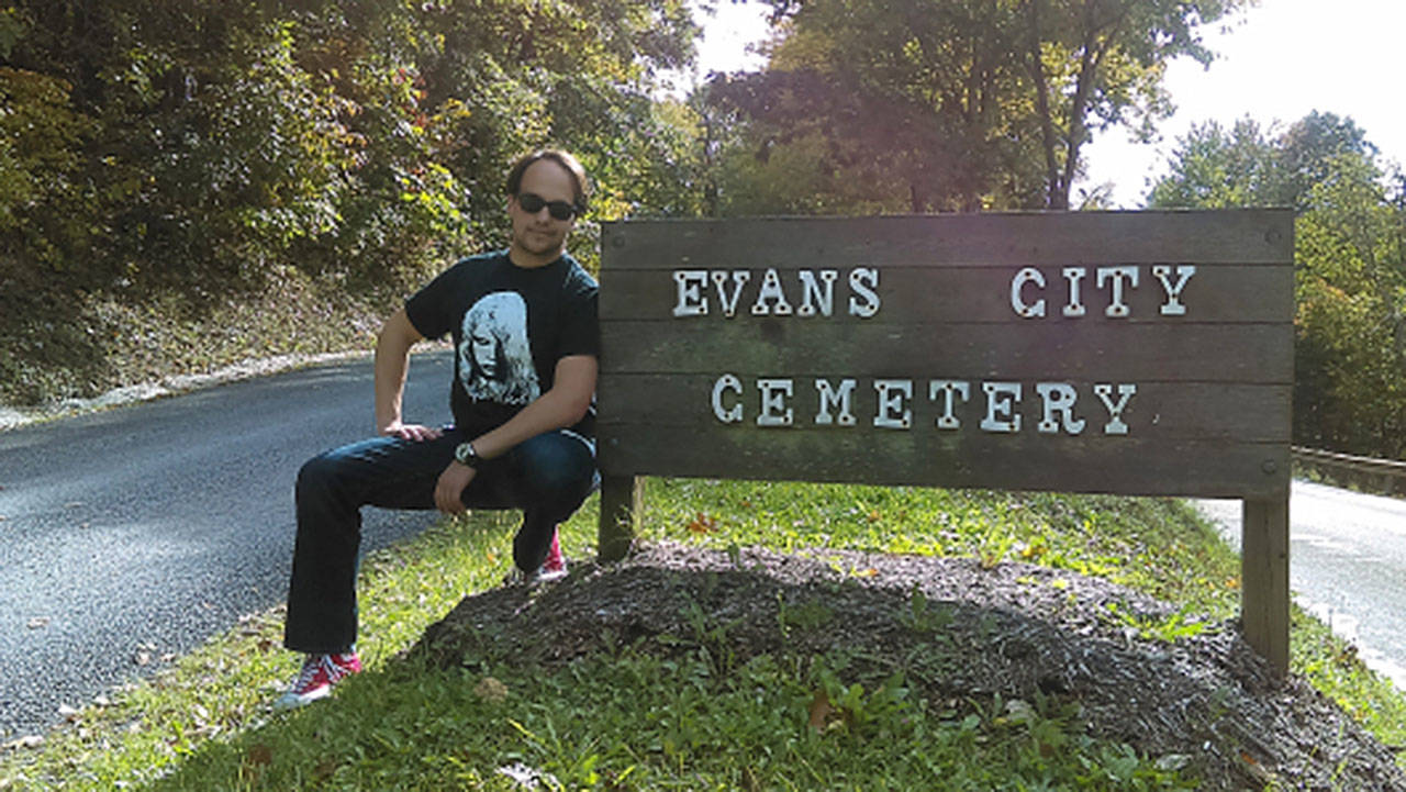 Karl Hillwig photo | Review staffer Luciano Marano at the Evans City Cemetery in Butler County, Pennsylvania, where the opening scenes of the iconic movie “Night of the Living Dead” were filmed.