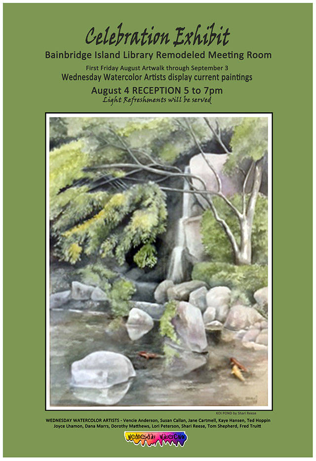 Art Walk at the library features Wednesday Watercolor Artists