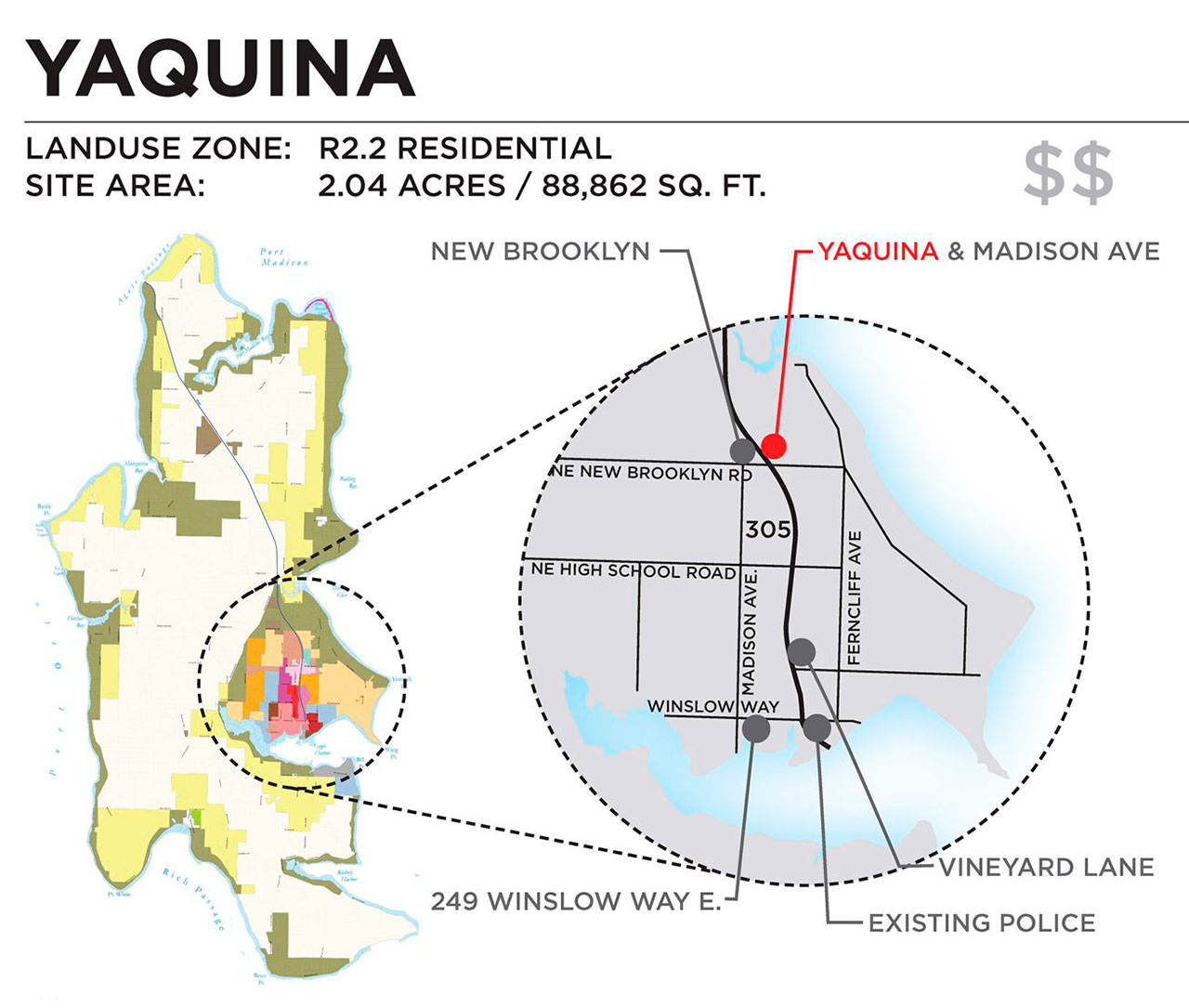Yaquina site is now tops in site search for new Bainbridge police station