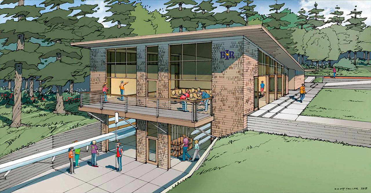 Image courtesy of Patrick Batson | An artist’s rendering of the in-progress rowing center.
