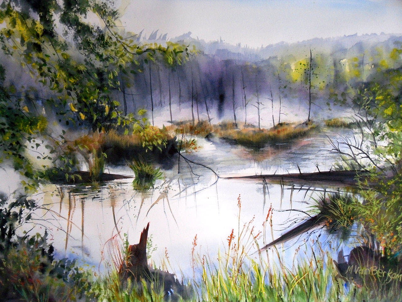 “Irene Creek” watercolor on paper. (Photo courtesy of BPA)