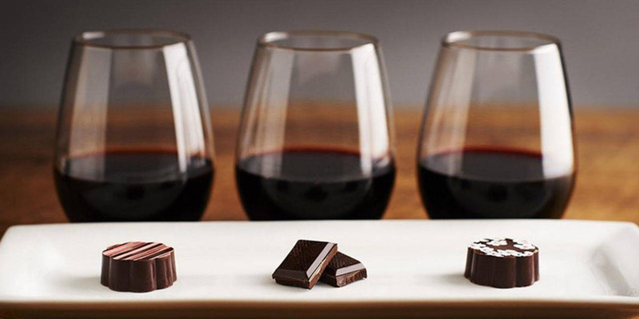 Courtesy photo | Goodies galore abound at all seven Bainbridge Island wineries Saturday, Feb. 10 and Sunday, Feb. 11 during the annual Wine of the Rock wine and chocolate pairing tasting event, hosted by the Winery Alliance of Bainbridge Island.