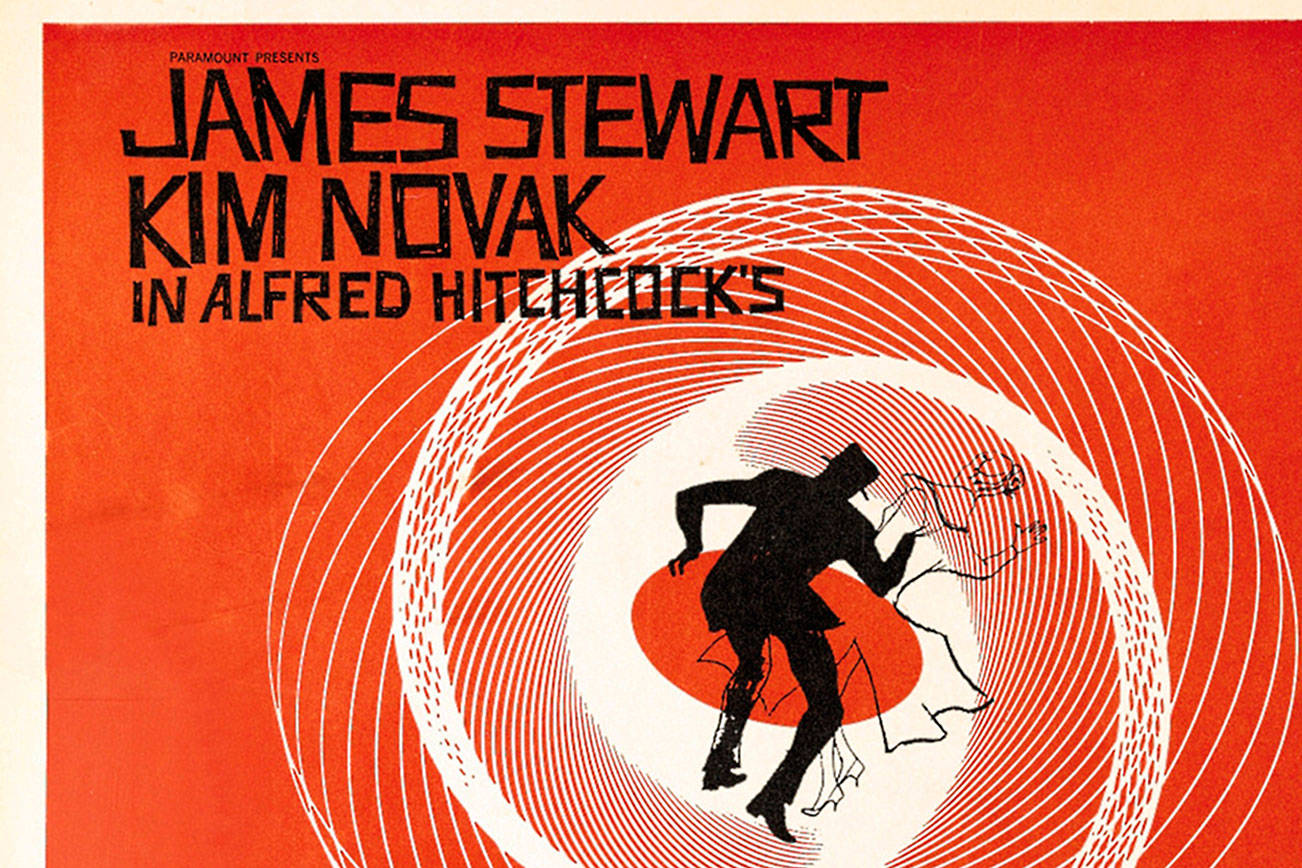 Image courtesy of Universal Pictures | The classic Alfred Hitchcock film noir thriller “Vertigo” (1958) will return to the big screen at Bainbridge Cinemas for a special 60th anniversary screening at 7 p.m. Wednesday, March 21.