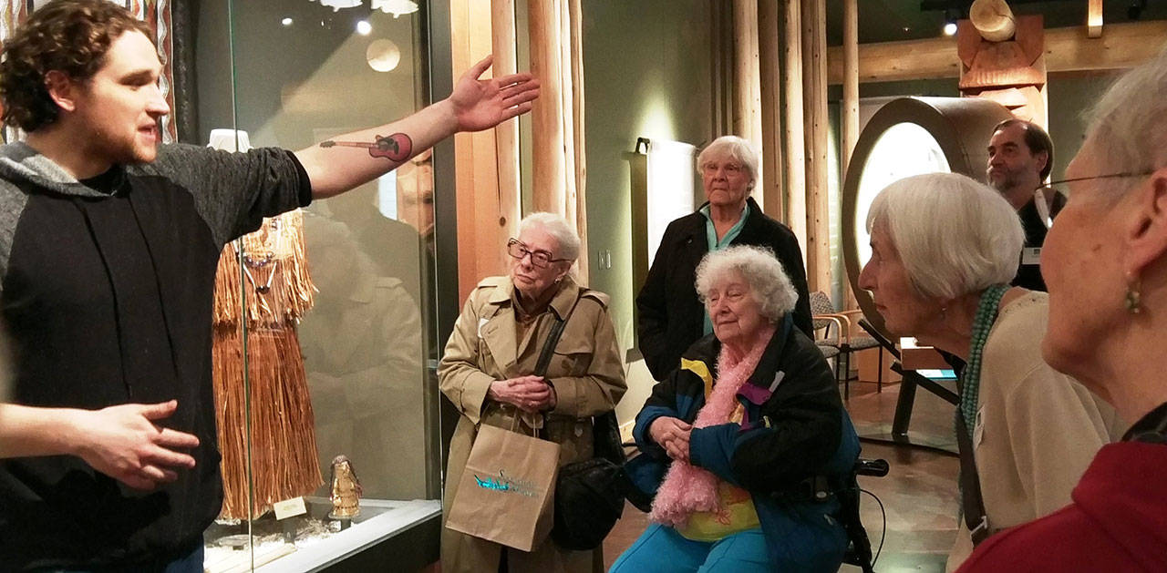 IVC volunteers join islanders on a tour of the Suquamish Museum to represent Life Enrichment. (Photo courtesy of IVC)