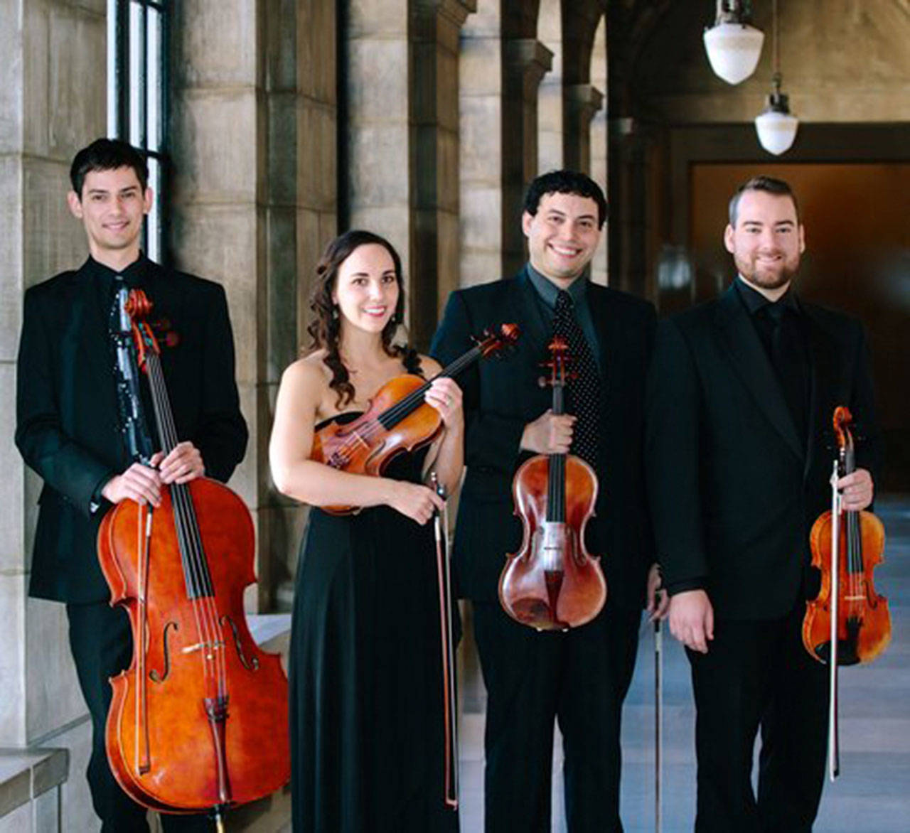 The Skyros String Quartet will perform on Sunday, April 8 at Waterfront Park Community Center for the next First Sunday Concert. (Photo courtesy of First Sundays Concerts)