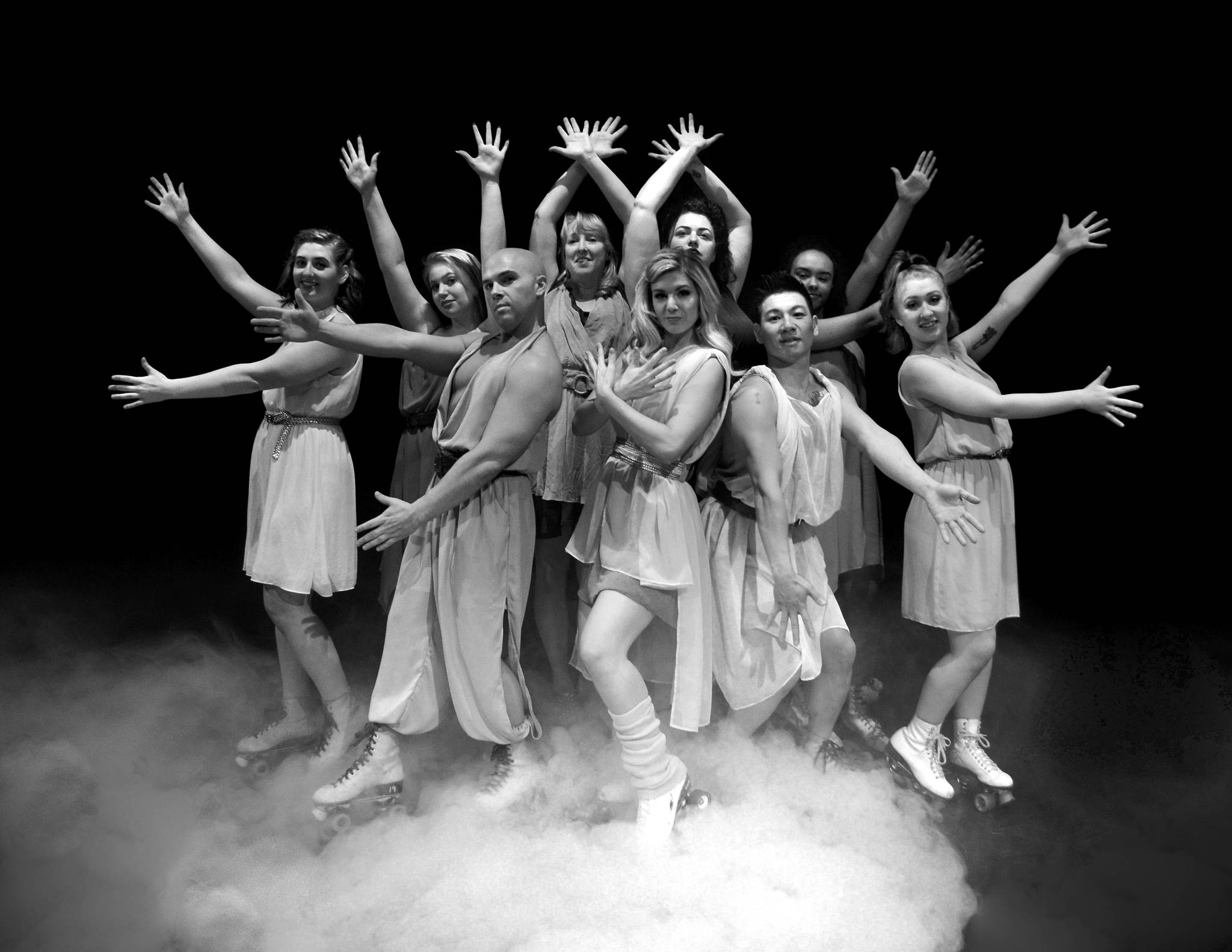 Photo courtesy of Bainbridge Performing Arts | The staff of Bainbridge Performing Arts’ “Xanadu,” directed by Joan