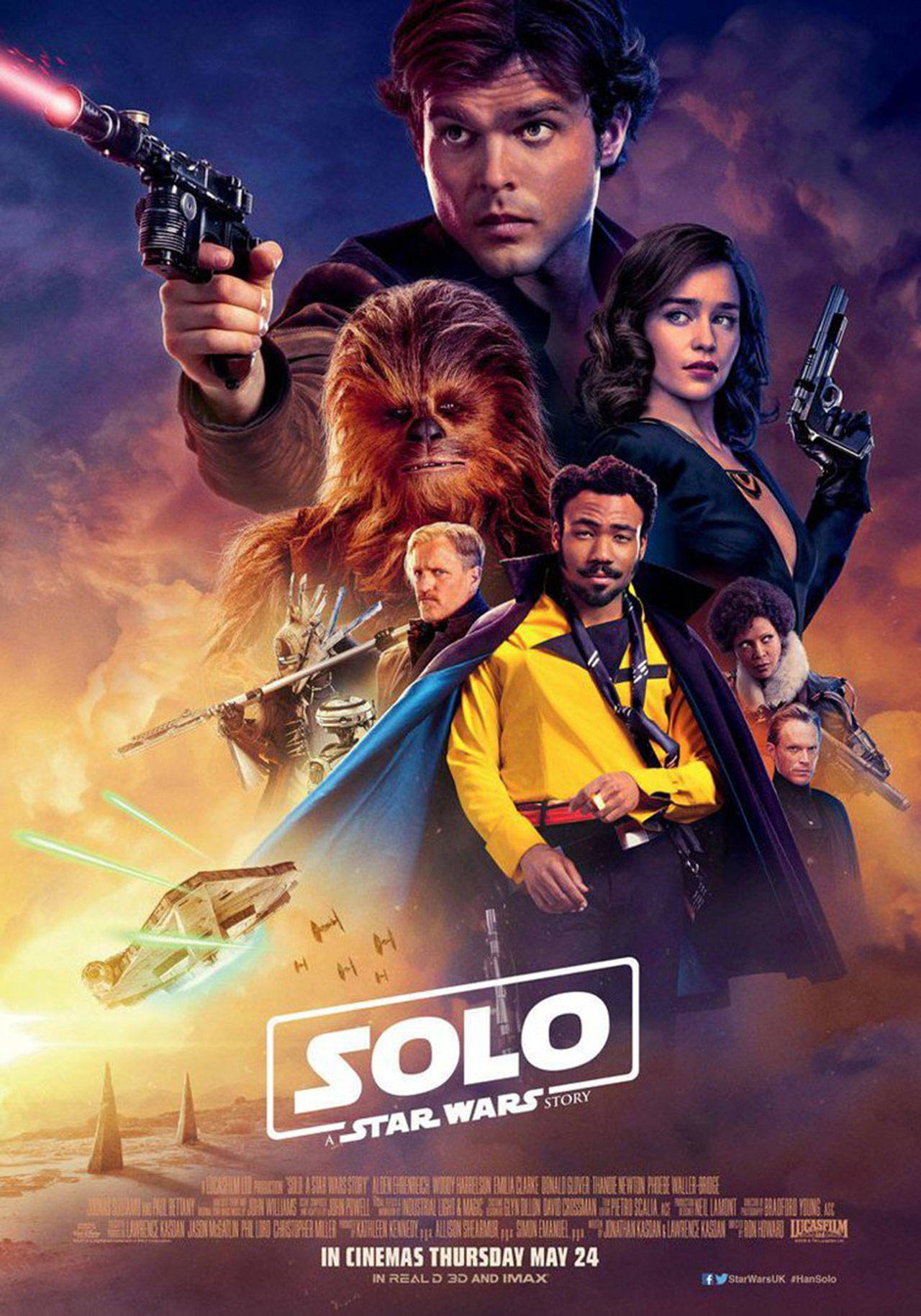Image courtesy of Walt Disney Studios Motion Pictures | The latest installment in the ever-expanding Star Wars cinematic universe, “Solo: A Star Wars Story,” will screen at Bainbridge Cinemas at 7 p.m. Thursday, May 24.