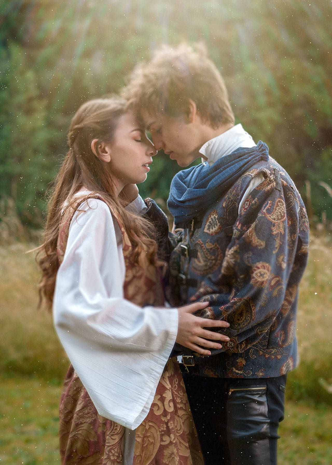 Debbie MacLeod photo | Keara Dooley stars as Juliet and Gavin Michaels as Romeo in this year’s Bainbridge Performing Arts summertime Shakespeare production at Bloedel Reserve.