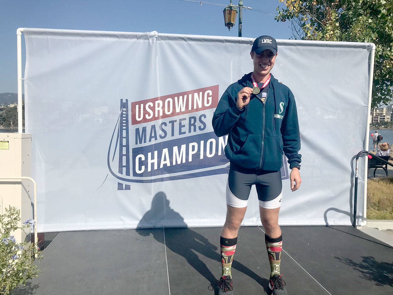 Photo courtesy of Cody Jenkins | Cody Jenkins earned the first-place spot in two single-rower events, both the Mens Open A 1X (Heat 1) and the Mens Open A 1X Final at the USRowing Masters National Championship on Lake Merritt in Oakland, California.