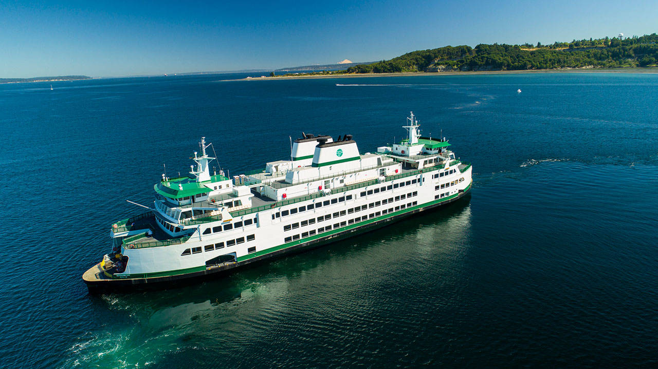 Photo courtesy of Washington State Ferries | Washington State Ferries will celebrate the newest state ferry, Suquamish, seen her during recent sea trails, with a community celebration at Eagle Harbor Maintenance Facility from 10 a.m. to 4 p.m. Saturday, Sept 22.