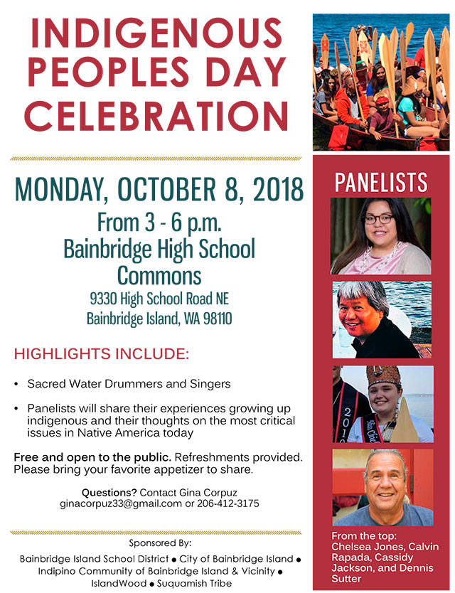 Indigenous Peoples’ Day celebration to be held at BHS Commons