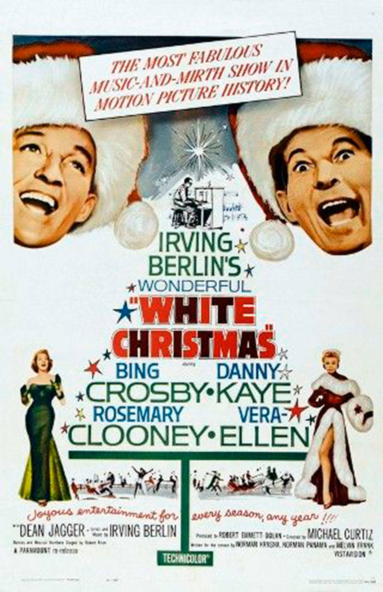 Image courtesy of Paramount Pictures | The 1954 holiday-themed romantic musical “White Christmas” will return to the big screen at 7 p.m. Wednesday, Dec. 12 at Bainbridge Cinemas.