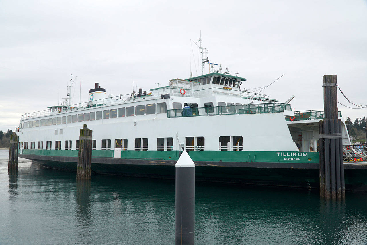 Luciano Marano | Bainbridge Island Review - The oldest in-service boat in the Washington State Ferries fleet, the M/V Tillikum, was recognized at a special historic ceremony on Wednesday, Feb. 27 at Eagle Harbor Maintenance Facility.