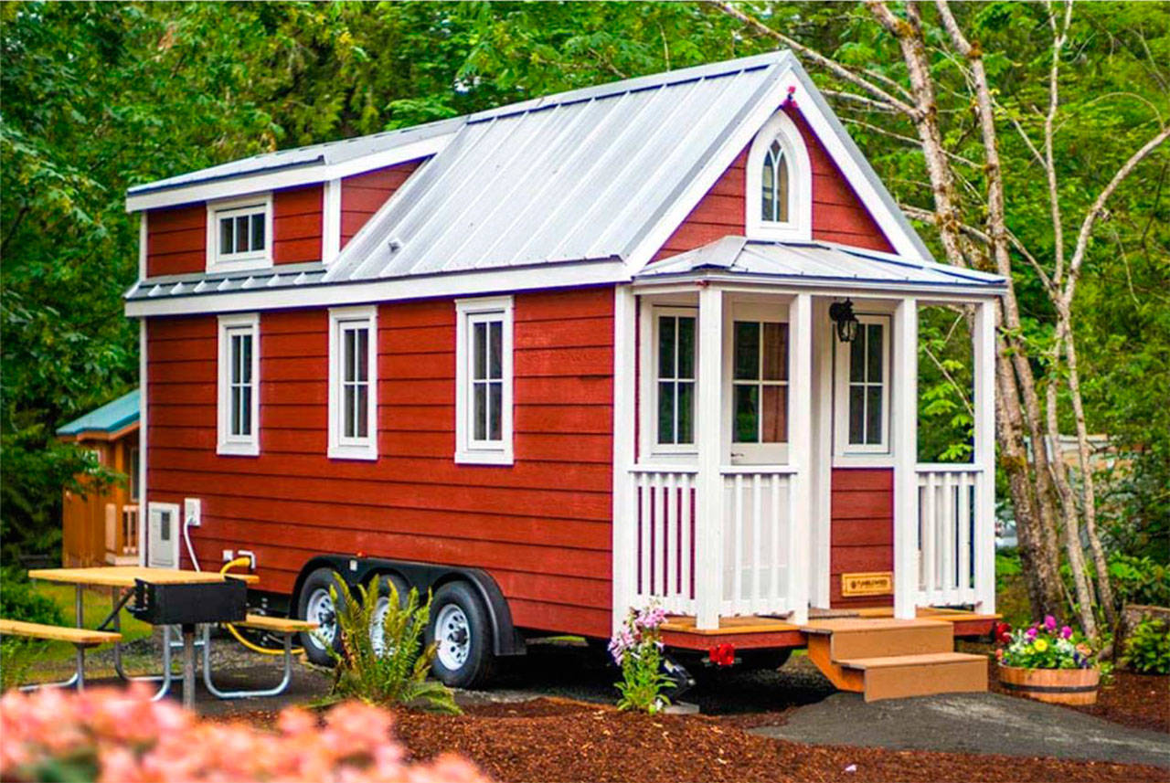 A tiny home on wheels. (Image courtesy of the city of Bainbridge Island, LATCH Collective)