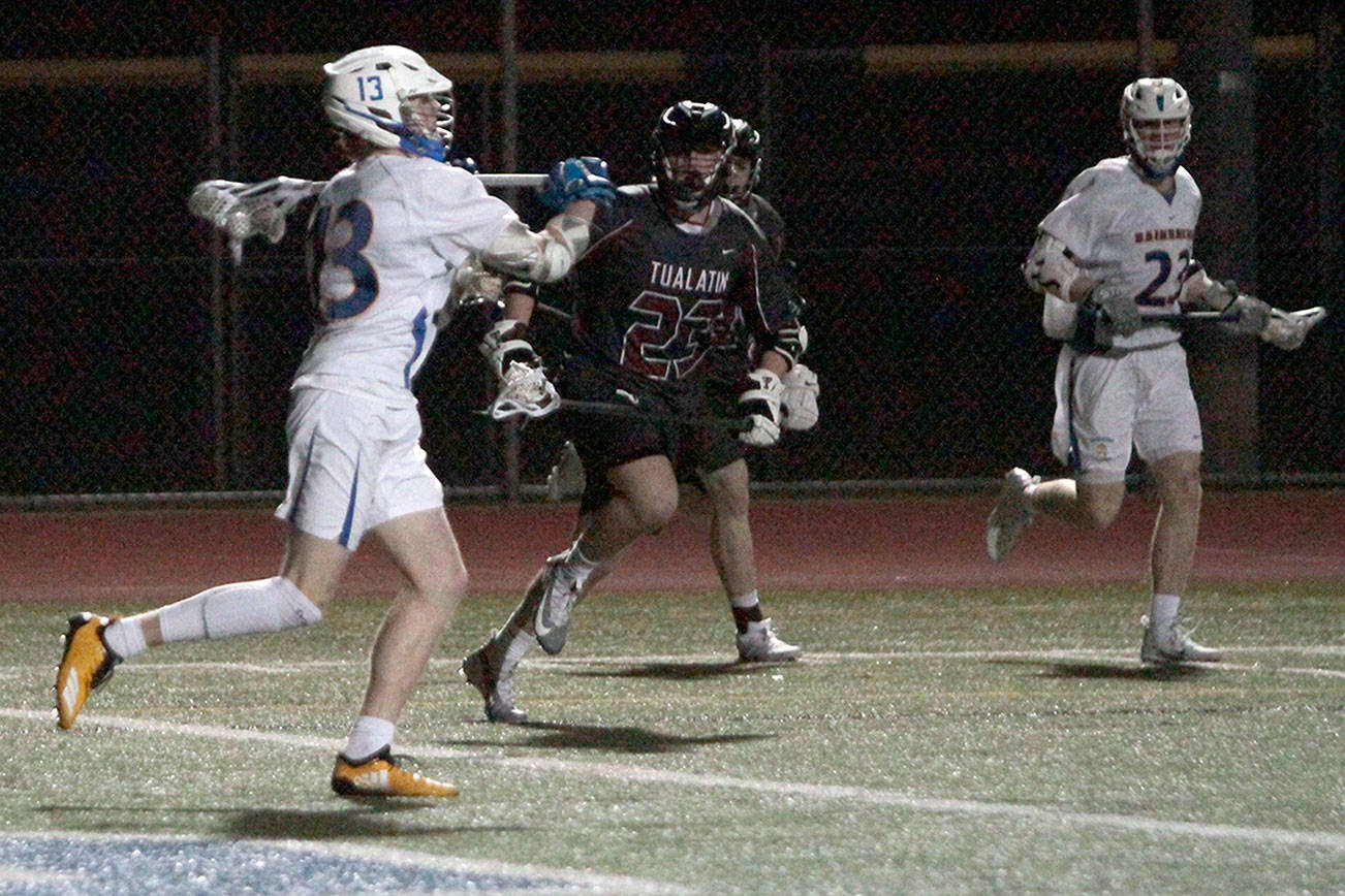 Bainbridge boys end over Oregon guests in LAX victory | Photo gallery