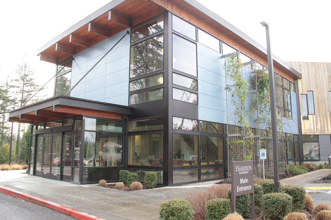 The city of Bainbridge Island has decided to purchase the Harrison Medical Center building, and the council will vote this week on a budget amendment to appropriate funding for the purchase. (Brian Kelly | Bainbridge Island Review)