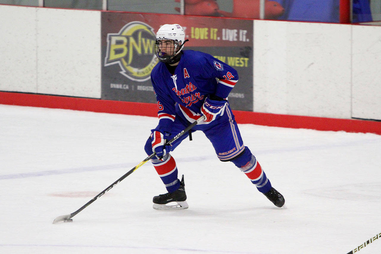 Adam Paulson, a freshman at Bainbridge High School, will attend the 2019 USA Hockey Pacific District Youth Player Development Camp. (Photo courtesy of Carla Liang)