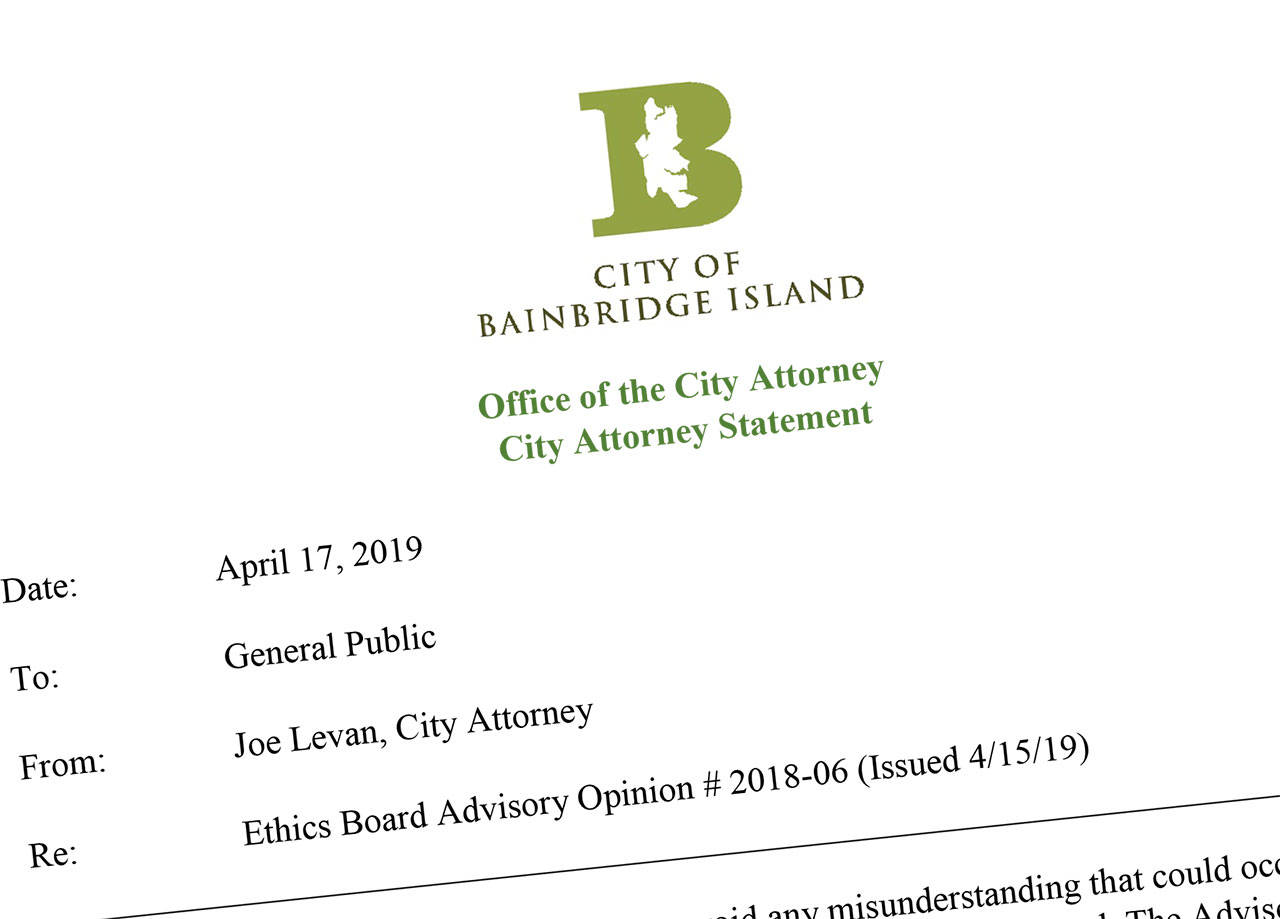 Bainbridge city attorney finds flaws in two recent Ethics Board opinions