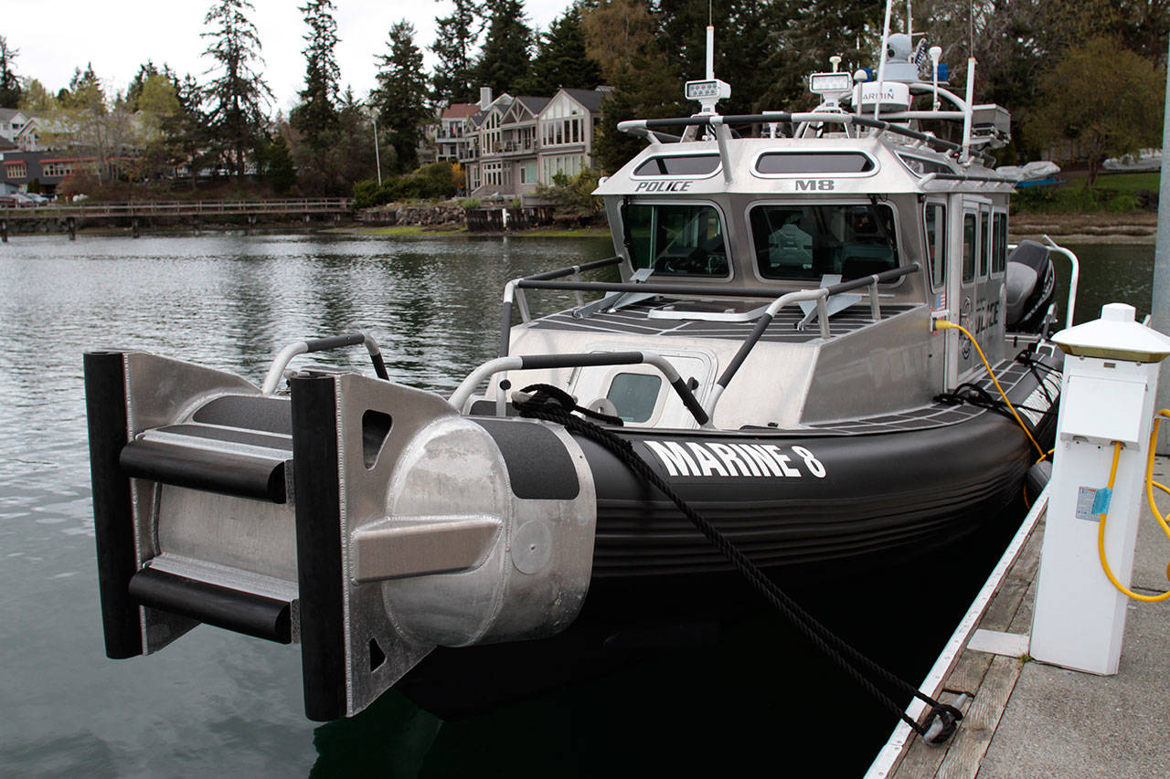 Luciano Marano | Bainbridge Island Review - The Bainbridge Island Police Department’s Maritime Services Unit’s Marine 8 was recently overhauled, courtesy of a Department of Homeland Security grant: The Marine 8 Service Life Extension Program Grant.