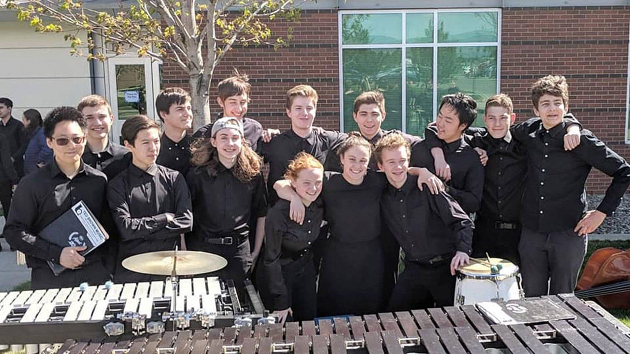 Photo courtesy of Julie Memke | The Bainbridge High School Percussion Ensemble.