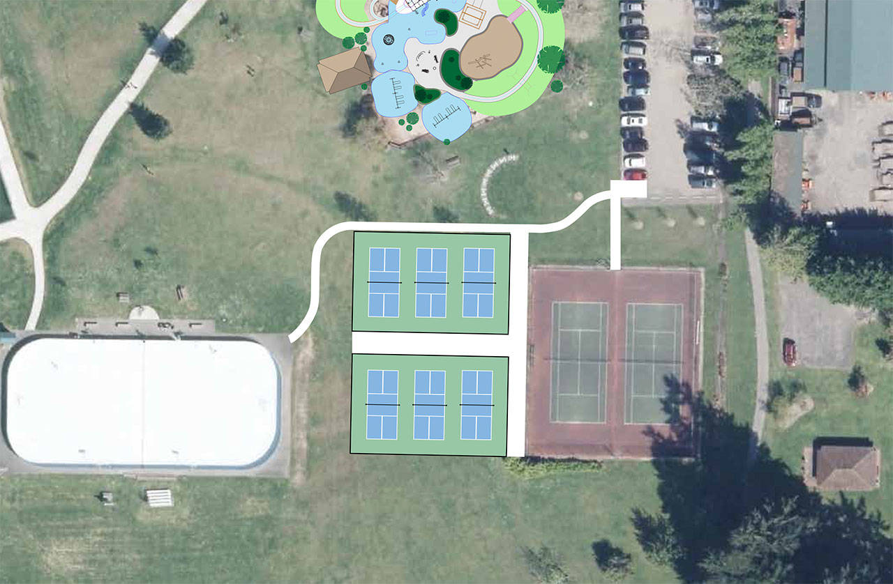 Image courtesy of the Bainbridge Island Metropolitan Park & Recreation Distric | Proposed location of new pickleball courts at Battle Point Park.