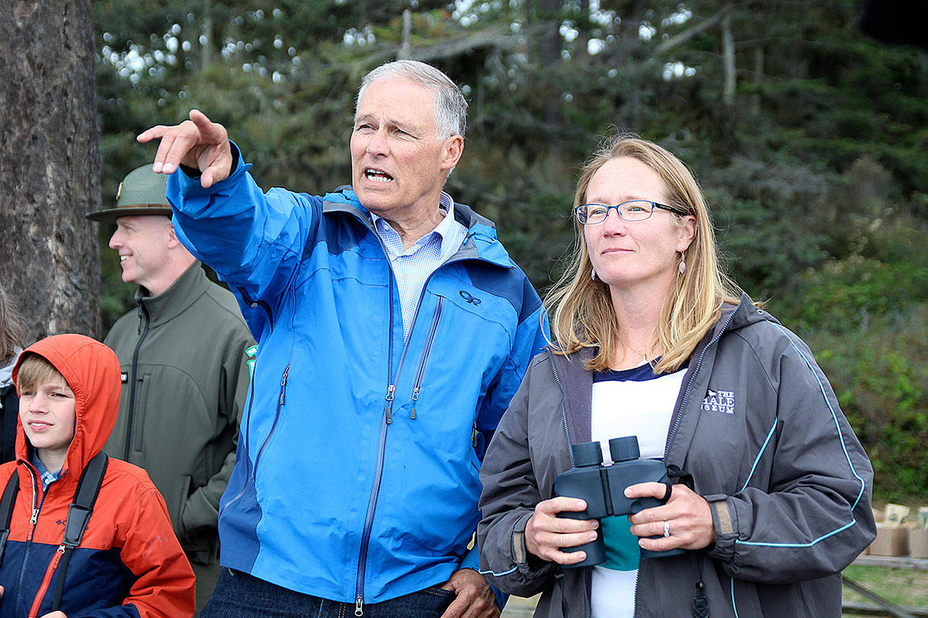 Inslee brings presidential campaign and environmental message to Whidbey