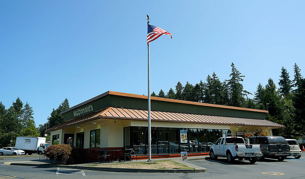 McDonald’s wants to add a second turn lane to its restaurant on High School Road, which is one of just two fast-food restaurant chains on the island and the only one with a drive-thru. (Luciano Marano | Bainbridge Island Review)