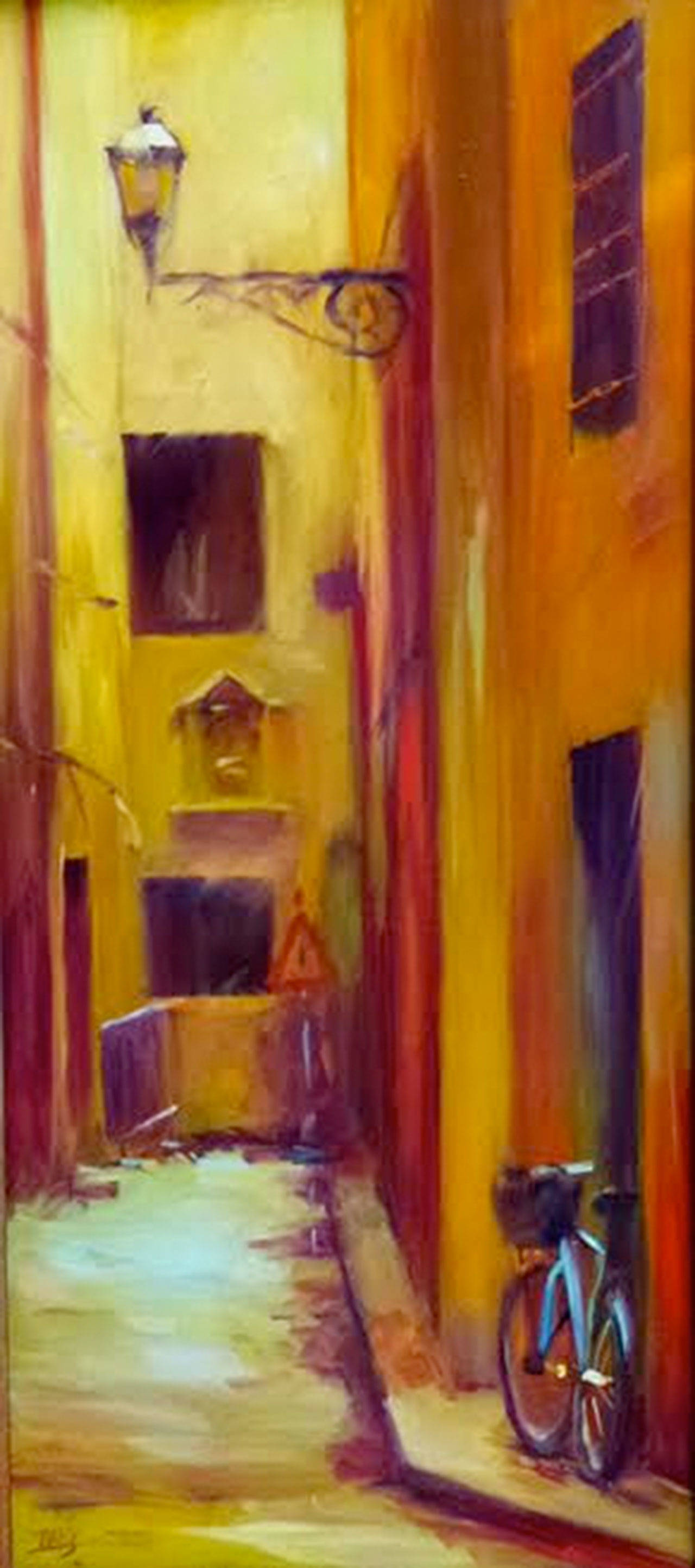 Image courtesy of Roby King Gallery | “Florentine Alley” by Pam Ingalls.