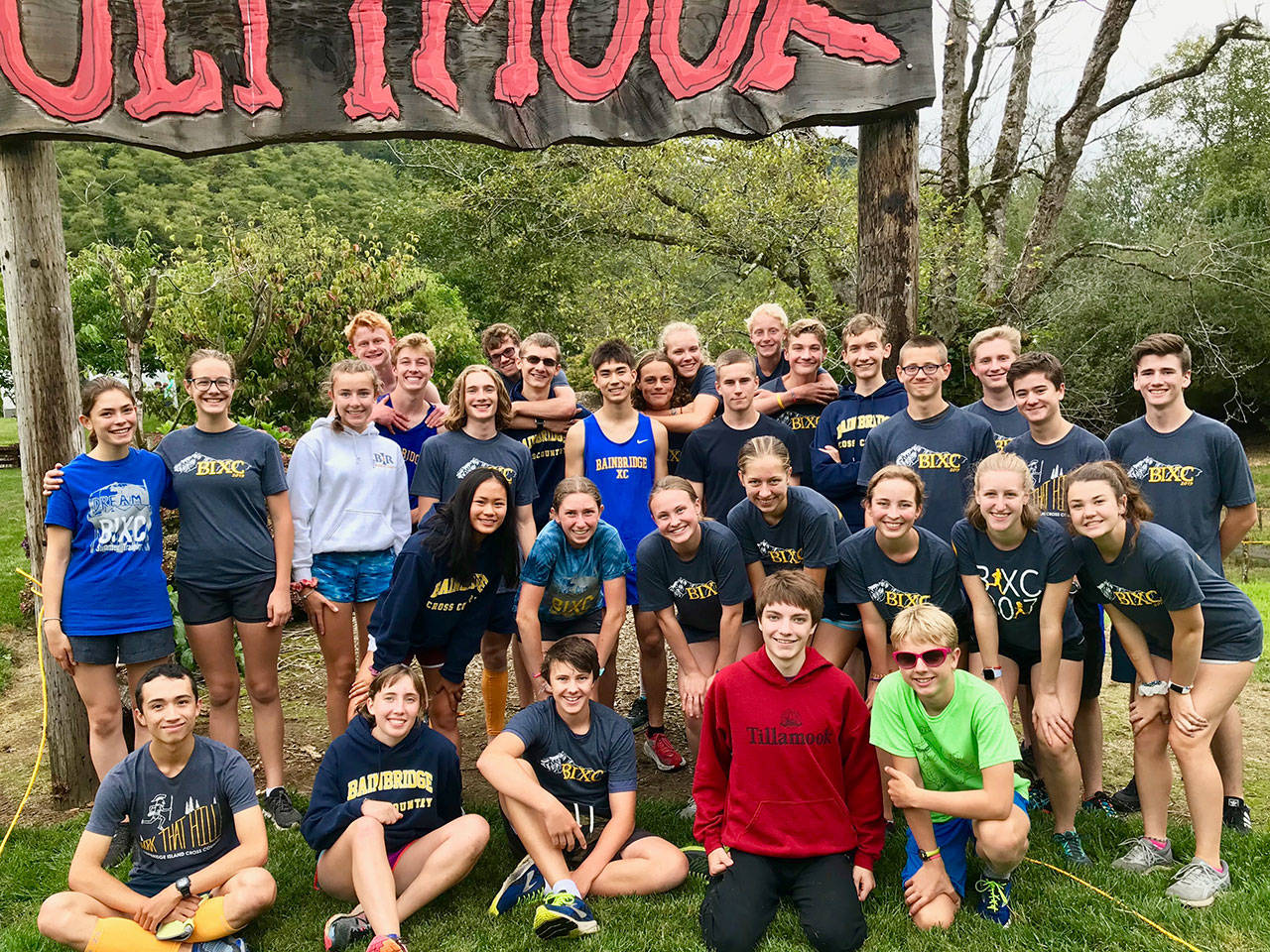Photo courtesy of Anne Howard Lindquist | Thirty-one members of Bainbridge High School cross country team trekked to Tillamook, Oregon to compete in the Ultimook 5K last weekend.