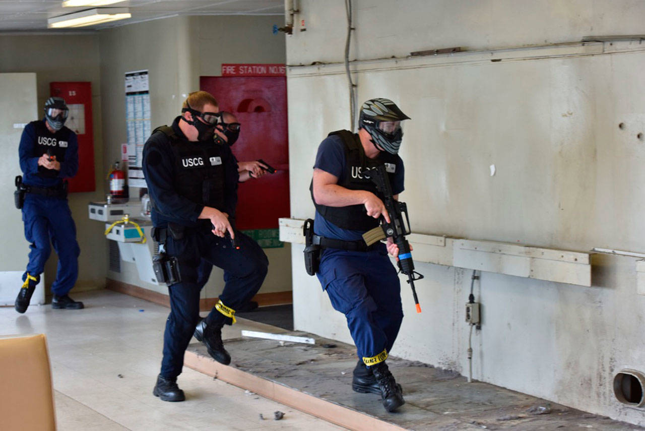 Active shooter drill on the ferry M/V Kittitas | Photo gallery