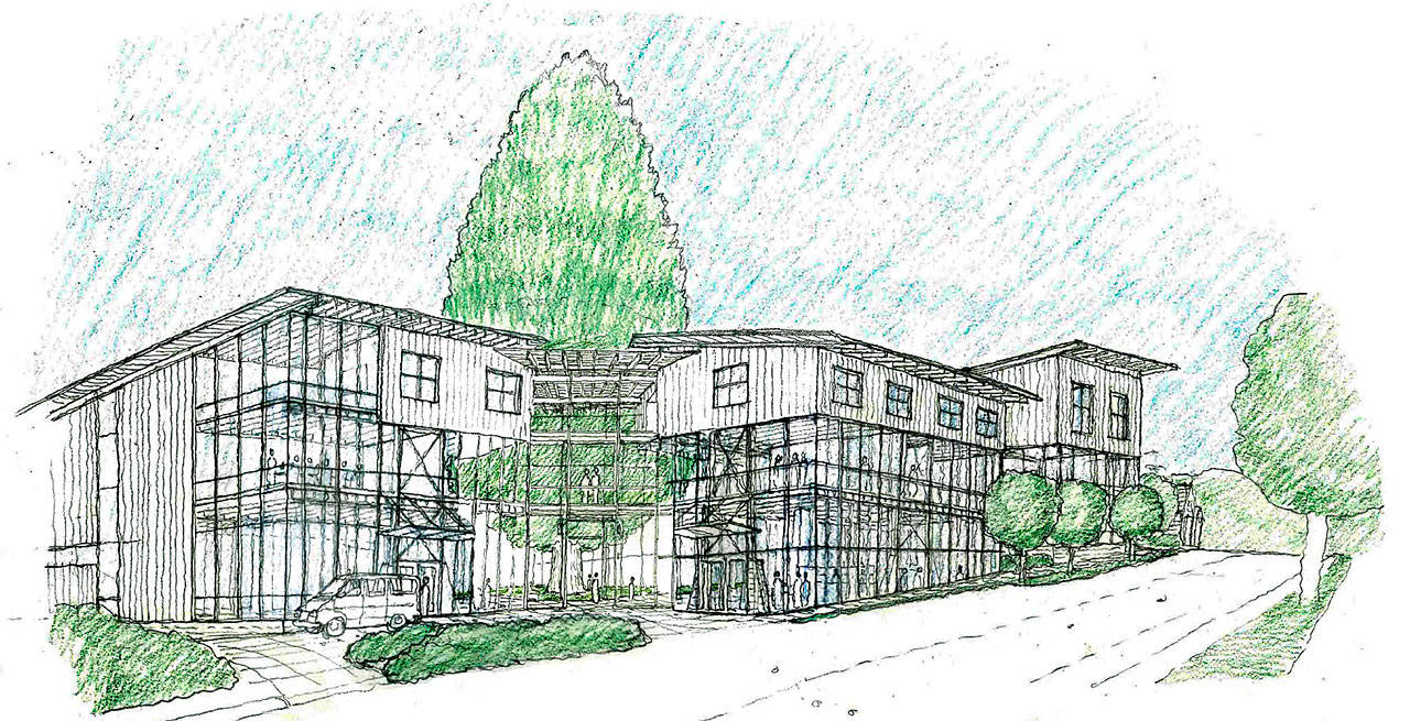 (Image courtesy of the city of Bainbridge Island) An architect’s drawing of the Winslow Hotel.