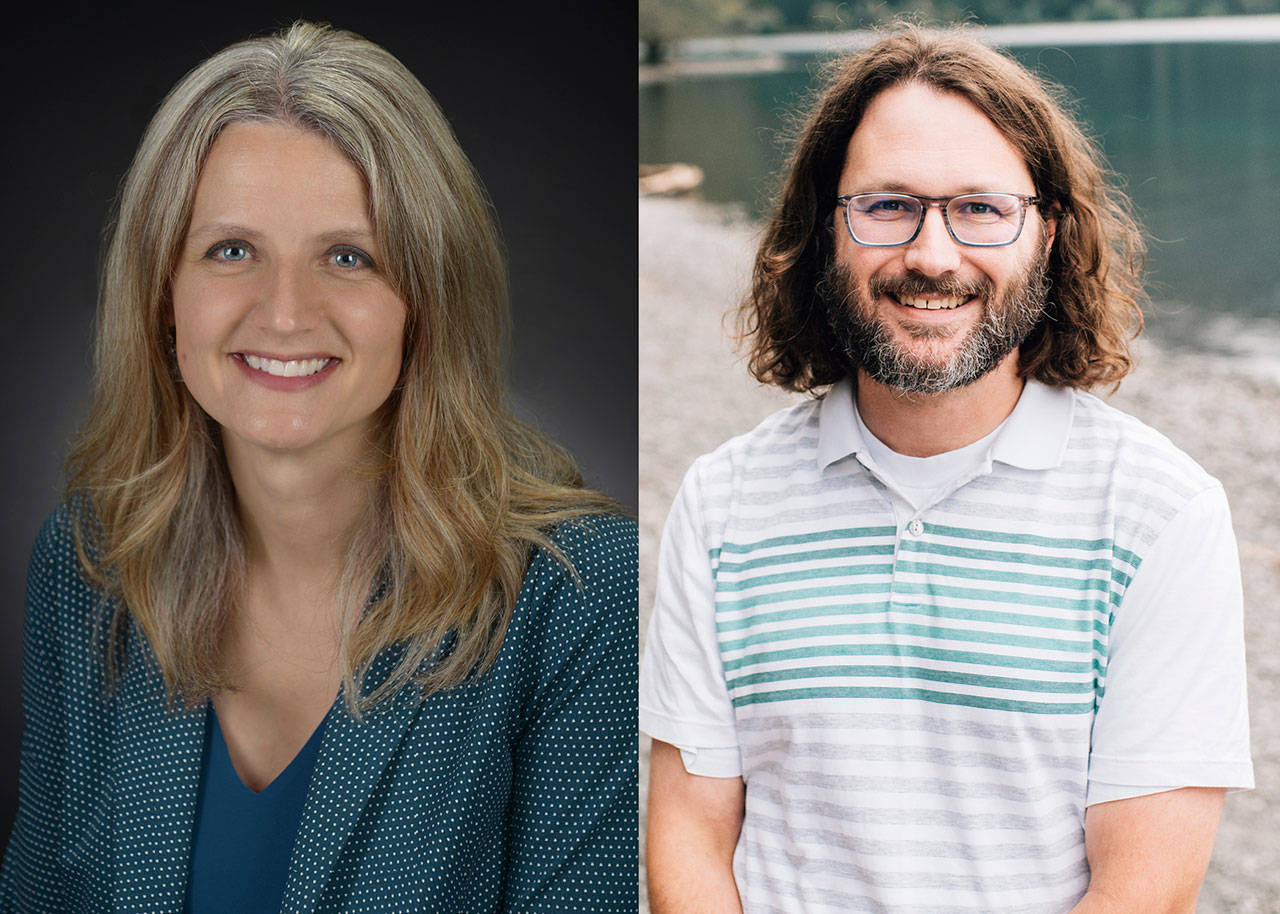 Photos courtesy of the respective candidates | Andrew Ewing is challenging Christina Hulet for the Director District 4 seat of the Bainbridge Island School District.