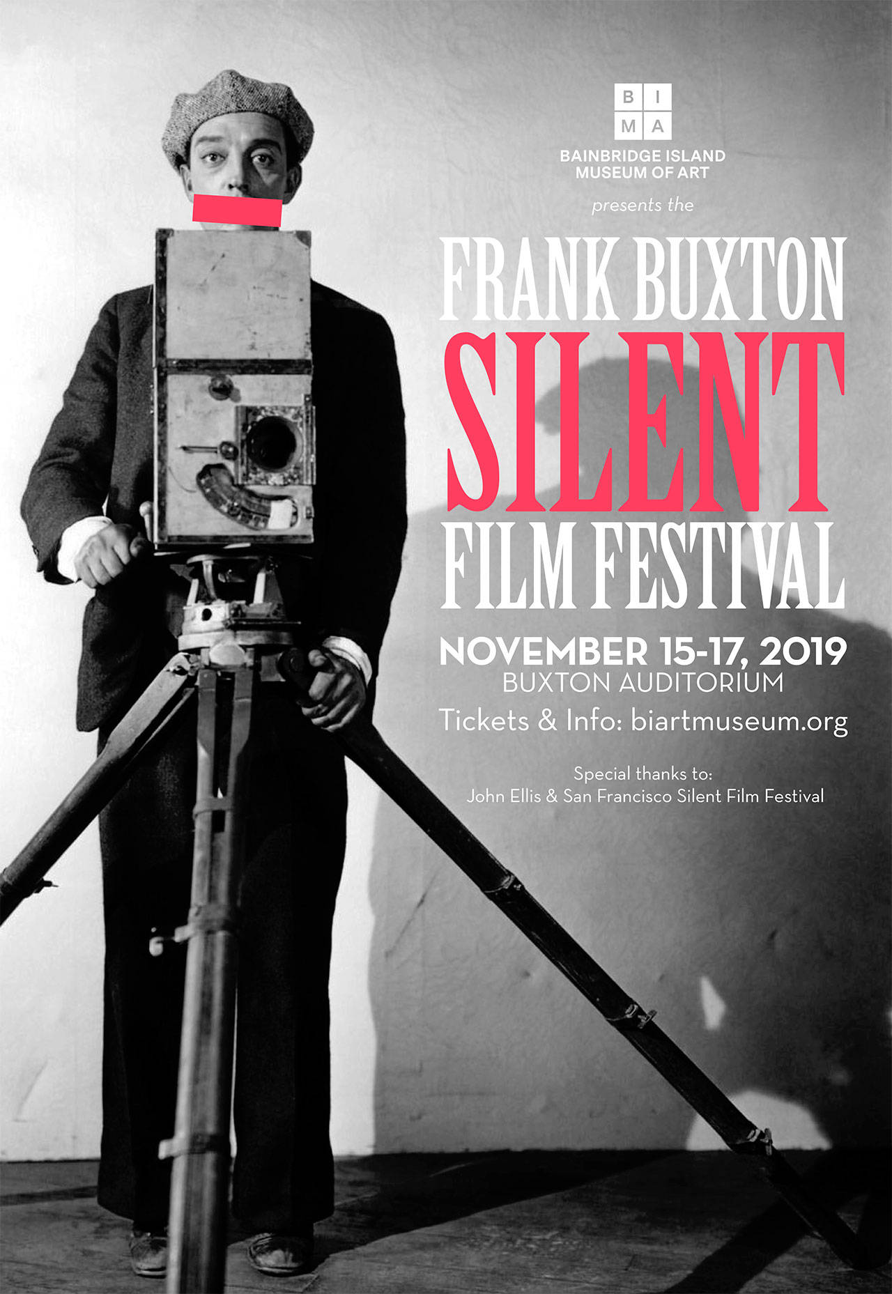 Image courtesy of Jesse Ziebart | The second annual Frank Buxton Silent Film Festival will again be held at the Bainbridge Island Museum of Art from Friday, Nov. 15 to Sunday, Nov. 17, with a lineup that includes a selection of both short and feature films curated by Island Treasure Award winner John Ellis.