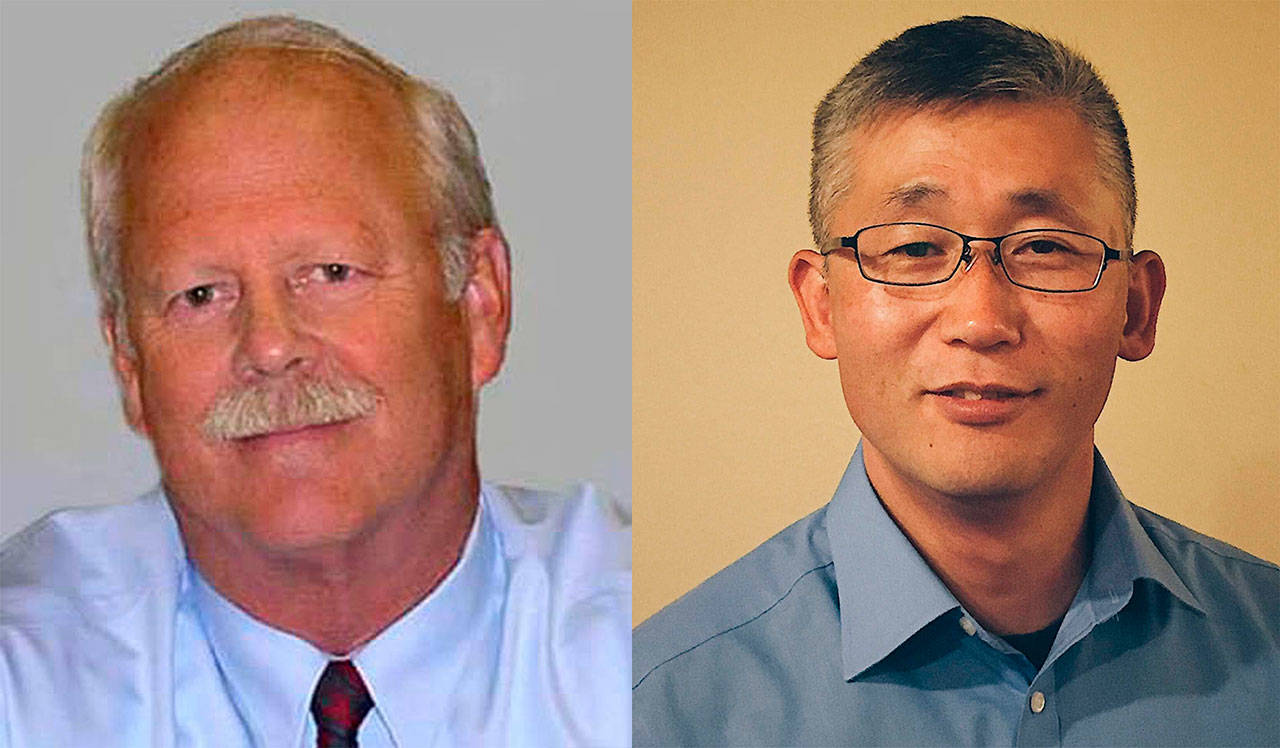 Photos courtesy of the respective candidates | Robert S. Peterson and YongSuk Cho.