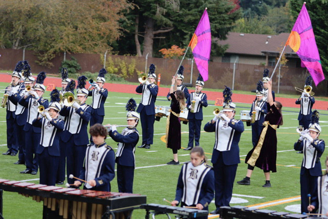 Photo courtesy of Julie Memke | The Bainbridge High School Marching Band performed their final 2019 field production of “Tarot” at the Auburn Veteran’s Day Field Competition on Nov. 9.