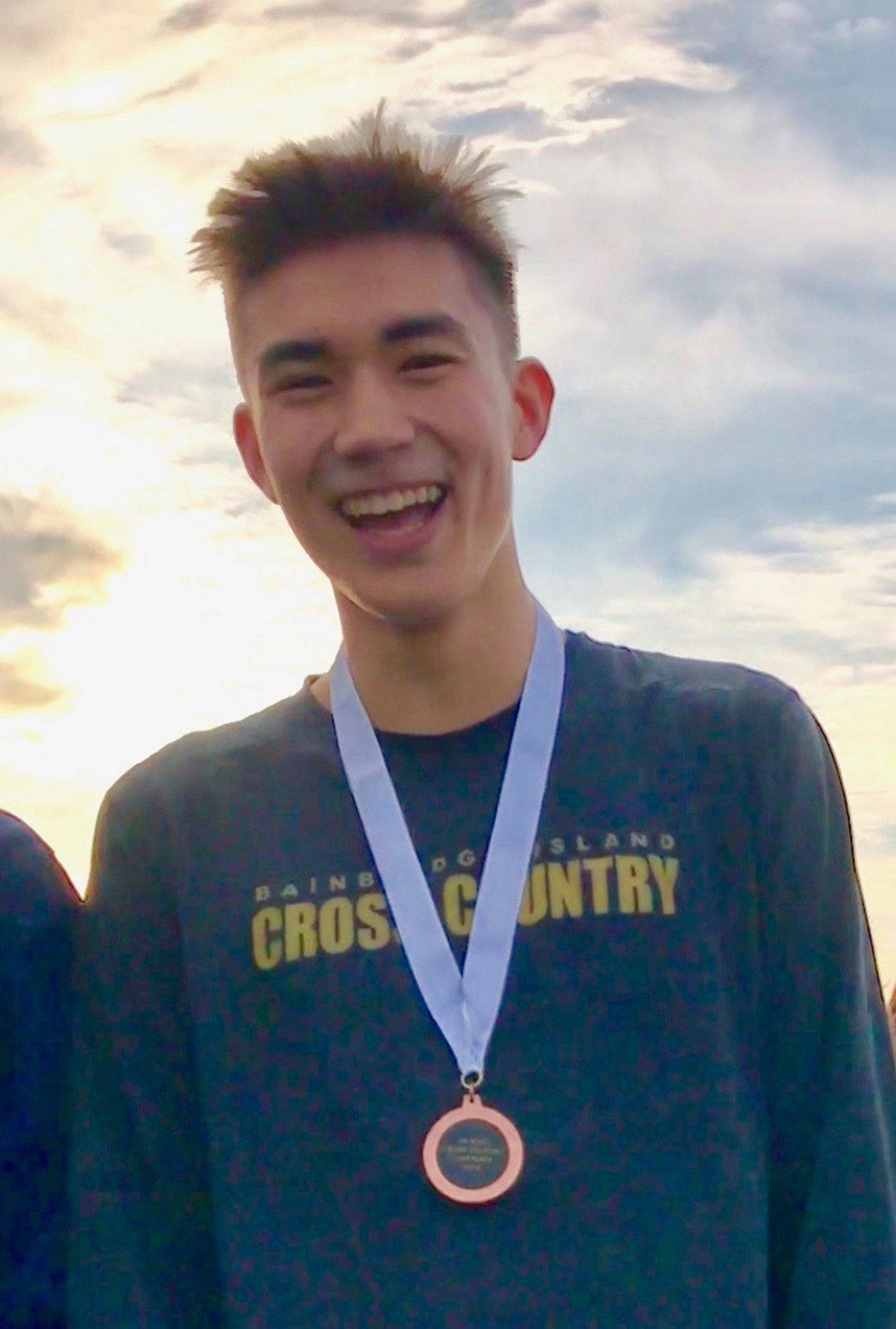 Photo courtesy of Anne Howard Lindquist | Bainbridge High School junior harrier Sean Westerhout flew past his week-old 5K personal record, racing to an 11th-place finish in the 3A State Cross Country Championship on Nov. 9.