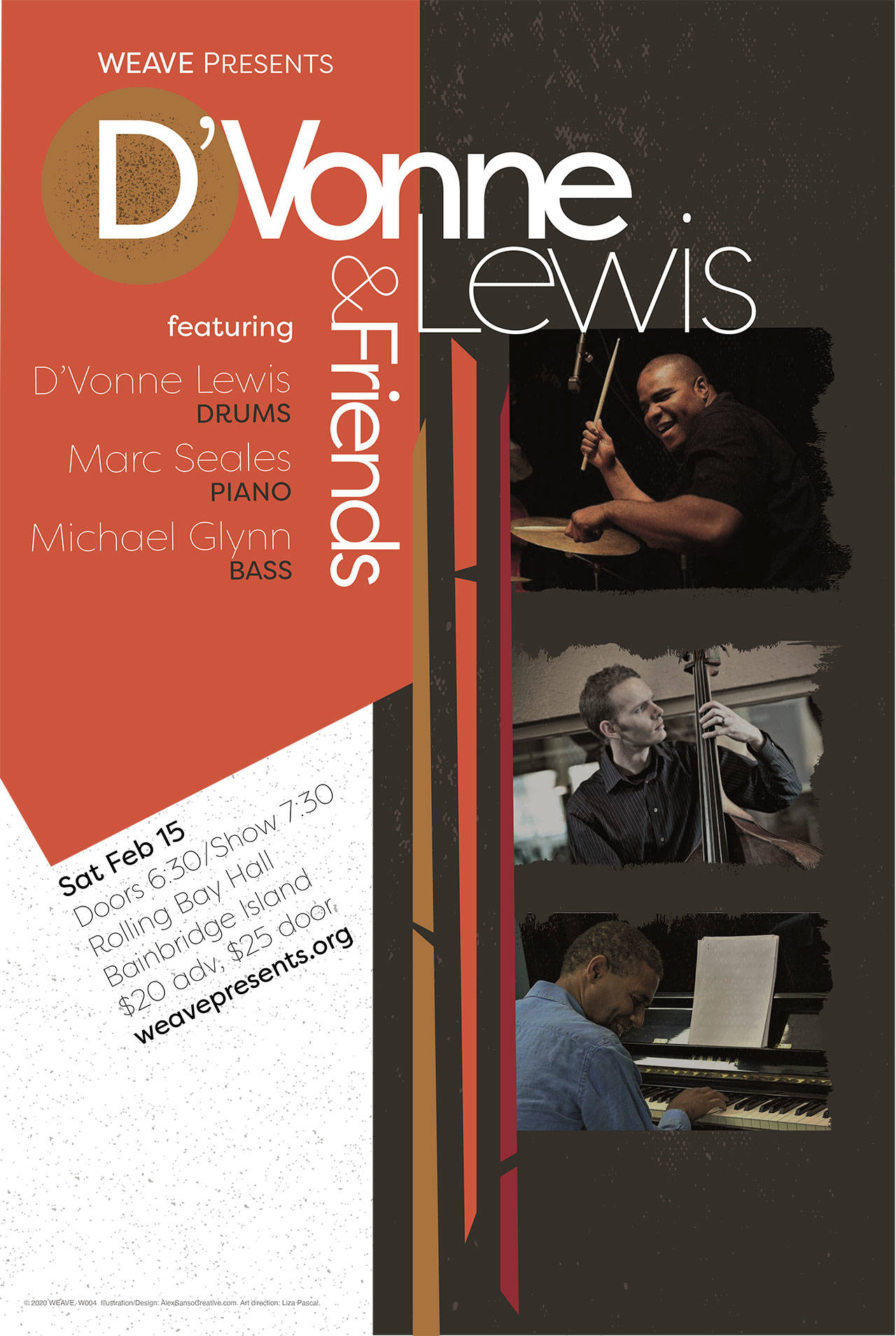 Image courtesy of WEAVE Presents | D’Vonne Lewis will perform a special concert, joined by two special guests, at Rolling Bay Hall at 7:30 p.m. Saturday, Feb. 15.