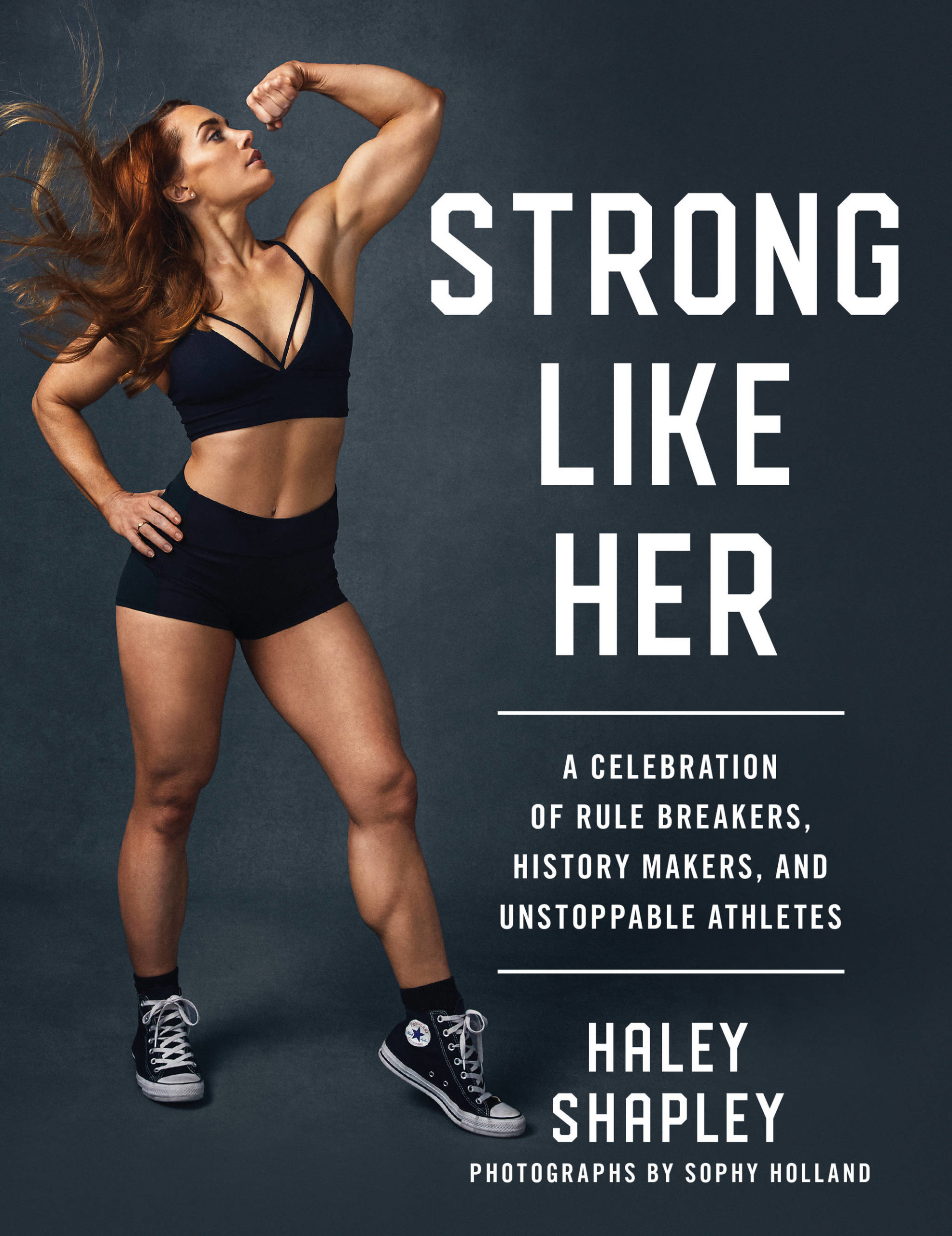 “Strong Like Her” features American powerlifter Megan Gallagher on the cover.