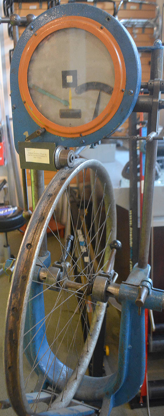 This mechanic’s wheel from Holland was used in the 1930s.